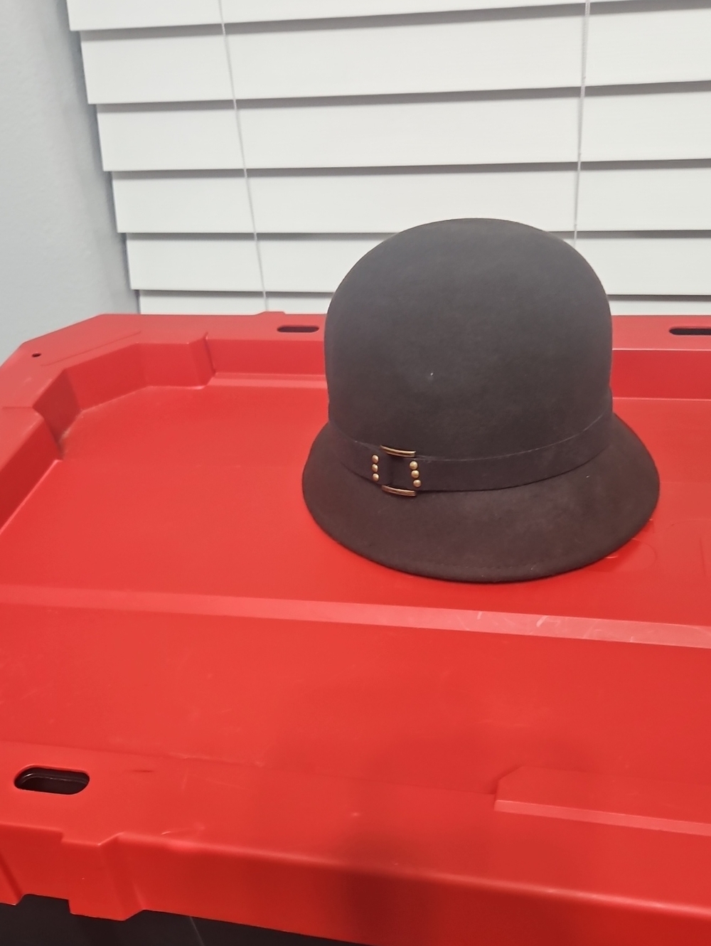 August Women Brown Wool Cloche Hat